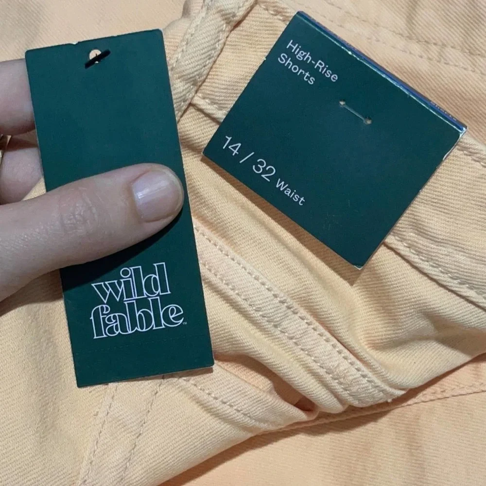 Wild Fable Women's High-Rise Rolled Cuff Jean Shorts NWT 14 - Picture 7 of 7